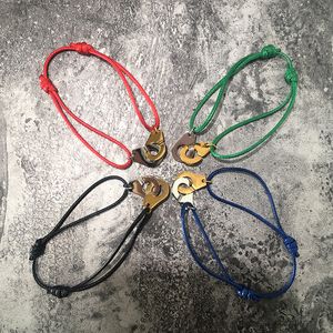 Bracciale di design in titanio Manico per bracciale Fashion Trinity per dinhvan wish che significa gioielli Regolare la corda fatta a mano per uomini e donne