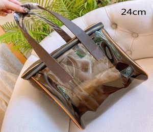 Fashion Designers Clear Cosmetic Bags Jelly Cosmetics Cases Toiletry Kits Luxury Handbags Purses Small Shopping Bag Printed Flower8022410