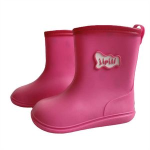 HBP Baba Olmayan Yeni Özel Çocuklar Hafif Plastik Yağmurlu Ayakkabı Kızlar Pembe Sevimli Wellies Çocuk Yağmur Botları