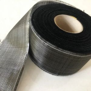 Tessuto in vera fibra di carbonio 3K 200 g/m² tessuto bidirezionale in tinta unita stile 2x2 larghezza 10 cm e lunghezza 5 M/10 M/20 M per la riparazione del prodotto 240309