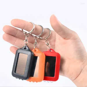 Taschenlampen Taschenlampen Mini tragbare Solarenergie 3 LED-Licht Schlüsselanhänger Schlüsselanhänger Taschenlampe mit wiederaufladbarer eingebauter Batterie Marke