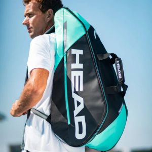 Väskor Head Tennis Bag Djokovic Tennis Racket Bag Badminton Padel Tennis Racket Bag 3 6 9 Racquet Tenis Raquete Saco Head Tenis Bolsa