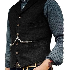 Giubbotti più venduti abiti da uomo boutique tweed wool slim fit cotone autunno signore gilet di business per sposi per matrimoni