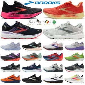 Sapatos casuais Designer Brooks Launch 9 Running Shoes Homens para Mulheres Ghost Hyperion Tempo Triplo Preto Branco Cinza Amarelo Laranja Treinadores Glicerina Cascadia