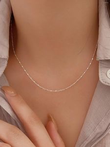Pingentes 2024 europeu e americano personalizado minimalista feminino estilo minoria s925 colar de prata esterlina presente requintado