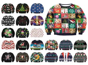 23 Style Fashion Christmas Hoodies Women039s Fleeces Long Sleeve Girls Xmas Elk tröja Rund krage Löst kläder259w2016007