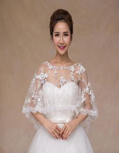 Beaded Neck Lace Wedding Wraps for Bridal Wedding Bolero RedWhite Girls Wedding Dress Accessories Lace Bolero8285299