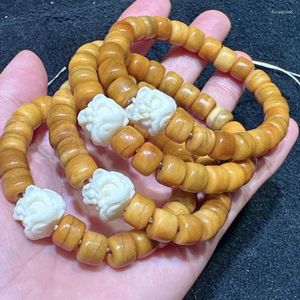 Strand Ethnic Style Retro Tibetan Old Cow Bone Men And Women Jirui Beast Lion Ornament Bracelet