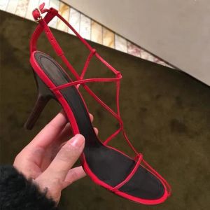 Stivali Summer Nuovi donne sexy a punta di piedi sandali sottili tacchi alti scarpe da festa donne scarpe solide elastici donne sandalias alla moda sandalias