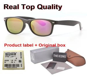 Högkvalitativa metall gångjärn varumärkesdesign solglasögon för män kvinnor plank ram spegel glas lins mode solglasögon med fall A4663355