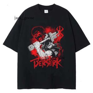 Homens camisetas Berserk T-shirt Y2K Homens Lavados T Shirt Japonês Anime Guts Gráfico Camiseta Hip Hop Streetwear Verão Harajuku Camisa Casual Algodão Manga Curta Tee 920