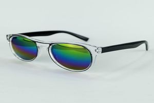 Óculos de sol com armação transparente para crianças, lentes de mercúrio, 6 cores, óculos de sol coloridos para crianças, óculos inteiros shop7510594