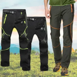 Calça homens ao ar livre caminhando calças de acampamento usam calça de calça d'água rápida e resistente a calça elástica à prova d'água escalando trekking primavera no verão