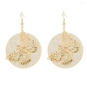 Dangle Earrings Simple Fashion For Women Female Gold Color Butterfly Trendy Vintage Multi-Layer Earring