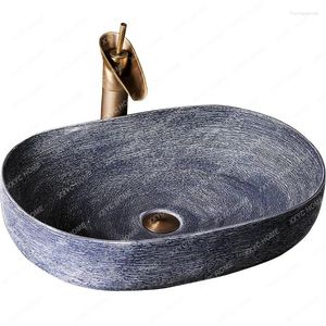 Bathroom Sink Faucets Ceramic Art Table Basin Chinese Creative Wash Home Retro Washbasin