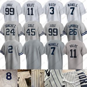 99 Aaron Juiz DerekJeter Carlos Rodon Camisas de beisebol Yankees Gerrit ColeJosh Donaldson Giancarlo Stanton Gleyber Torres Homem Anthony Rizzo Juan Soto homens yt