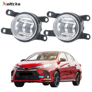 Eemrke ledde bil dimljus montering för Toyota Vios GR Sport 2020 2021 2022 2023 Front Bumper Fog Lamp med lins som kör DRL 30W 12V vit eller gul