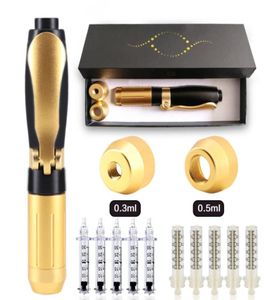 2in 1 Hyaluron Pen with two Heads for Anti Wrinkle Lip Lifting Noneedle Mesotherapy Device Atomizer Injector Beauty Equipment1409218