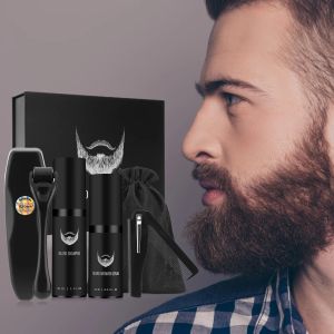 Treatments Beard Growth Kit The Men Barbe Care Needle Roller for Grow Fast Hair Repair Product Enhancer Essentital Oil Serum Comb Barba