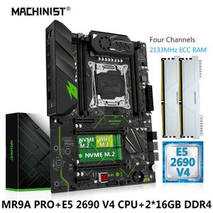 Machinist MR9A Pro X99 Motherboard Set LGA 2011-3 Xeon E5 2690 V4 Kit Processor 32GB DDR4 RAM 2133MHZ MEMIMENT NVME M.2 WIFI 240314