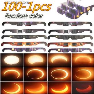 Sunglasses 1 professional solar eclipse glasses to protect the eyes from UV rays paper glasses for safe shadow observation sunglasses Y240318