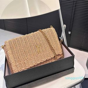 Kobiety Raffias Projektanci torba mody metalowa torebka torebki splotowe luksusowe męskie portfele koperta crossbody clutch słomka na plażę ramię plażowe