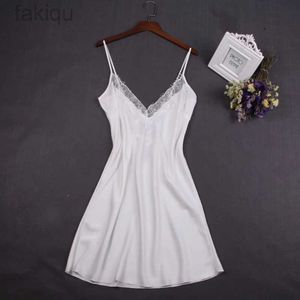 Sexy Pyjamas Sexy White Women Nightwear Lace Nighty Mini Nightgown Suspender Skirt Sleepwear Rayon Sleeveless For M-XXL 24318