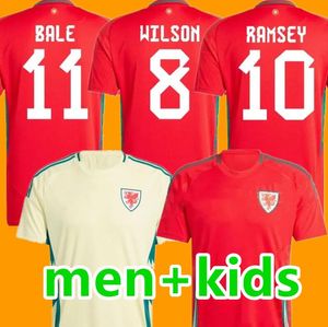 2024 2025 Wales Soccer Jerseys BALE WILSON ALLEN RAMSEY world National Team cup Rodon VOKES Ampadu Home Football Shirt Short Sleeve MEN kids kitUniforms