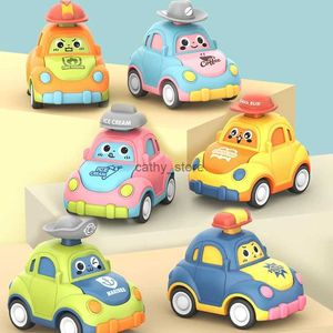 Diecast Model Cars Baby Cartoon Toy Car Mini Press Go Pojazdy bezwładne wycofanie samochodów Montessori Early Education Crawling Toys for Toddlers Boysl2403