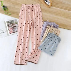 Women's Sleepwear 2024 Spring And Autumn Sleeping Pants Cotton Knitted Closing Long Large Size Summer Thin Loose Home