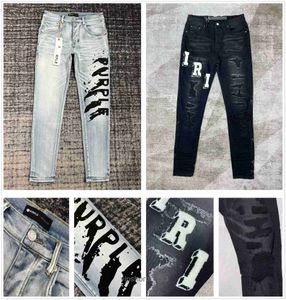 Lila Jeans, Designer-Jeans für Herren, hochwertige Mode, Herren-Jeans, cooler Stil, Designer-Hose, zerrissene Biker-Jeans, schwarz, blaue Jeans, schmale Passform, Mo BRTVPurp