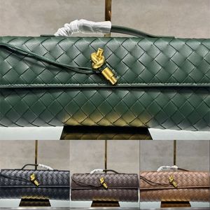 Vintage luxury shoulder bags women andiamo leather white purse designer clutch handle intrecciato fashion free shipping XB144 B4