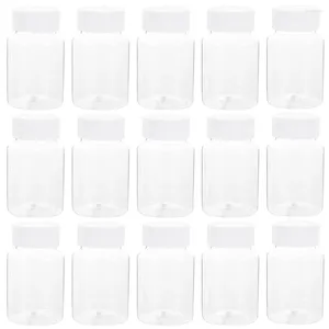 Storage Bottles 40 Pcs Plastic Dispensing Vials Container Small Pocket Holder Portable Mini Case Travel Powder