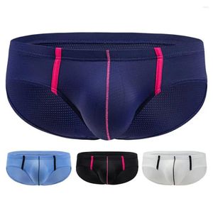 Cuecas masculinas cuecas confortáveis cintura baixa elegante roupa interior sexy respirável nylon malha design elástico