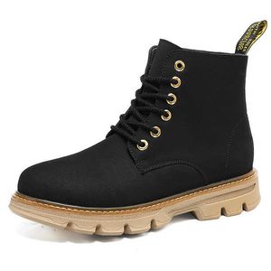 HBP Botas de tornozelo casuais de moda sem marca mais vendidas masculinas de inverno com cadarço de couro confortável botas romanas ao ar livre botas casuais para moto e motocicleta