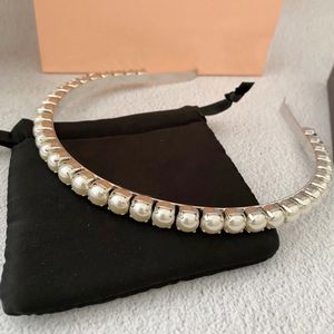 Europa Amerika Designer Marke 5A Kristall Perle Silber Haar Hoop Frauen Hohe Qualität Luxus Schmuck Haarband Runway 240311