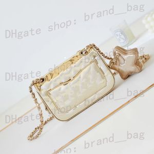 10A Designer-Tasche in Originalqualität, neue Mode, für Damen, fünfzackiger Stern, Doppelkette, Tasche, Spiegelmaterial, Flip-Tasche, lässig, vielseitig, One-Shoulder-Crossbody-Tasche, Senden Sie FedEx