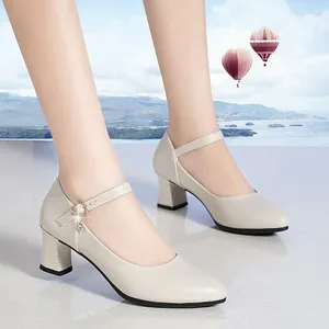 Kleid Schuhe Frauen Pumps Plattform Heels Schwarz Spitze Zehen Schnalle Riemen Hohe Für Büro Damen Klassische Beige Komfort Stiletto