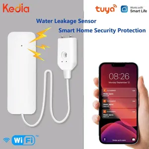 Smart Home Control Kedia Tuya WiFi Water Leakage Sensor Security Protection Overflow /Full Detector SmartLife Remote Push Reminder
