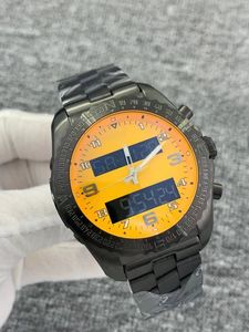 Orologio sportivo da uomo all'aria aperta 2024 Movimento al quarzo Vetro zaffiro Moda quadrante giallo Cinturino in acciaio inossidabile 316 Orologio di altissima qualità Marchio di lusso Spedizione gratuita