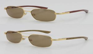 Whole Selling Santos Beige Bubinga 5037821 Wooden Sunglasses mens classical model Wood glasses driving C Decoration gold frame4825062