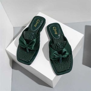 59% OFF Sports shoes 2024 Cfxxy-88 female stone flat bottom Sandals Flip Flops fashion ribbon herringbone clip drag summer