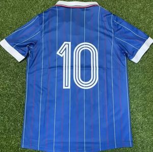 1982 1984 Maglie da calcio retrò Platini Maglie da calcio HENRY THURAM Kit uniformi di qualità camisa vintage Maglia da piede Maillots 82 84