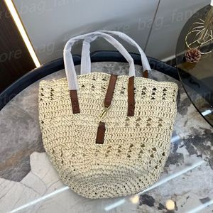 Projektant mody tkane torby z frędzlami dla kobiet designerki letnie torby z dużą pojemnością Lafite trawiaste torby na zakupy dla kobiet w łańcuchu 23005 26656 26689 26585