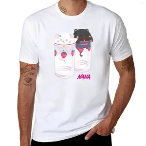 Erkek Tank Tops Nana Hachi - Çilek Gözlükleri T -Shirt Siyah Tişört Plus Boyut Erkekler için