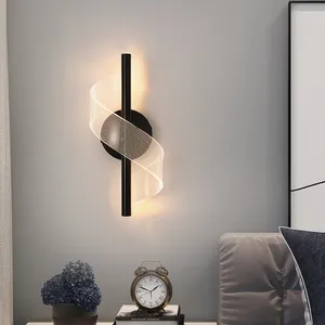 Lampa ścienna Nordic Minimalistyczna akrylowa sypialnia salon Kreatywny balkon korytarza schodów nocnych