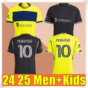 24 25 MLS Nashville SC Soccer Jerseys The Kits Man Major League 2023 2024 FOTBALL SHIRT Primary Home Gul Away Man in Black Surridge Mukhtar Shaffelburg Boyd Moore