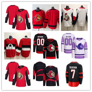 Ottawa Custom Senators Hockey-Trikots 19 Drake Batherson 26 Erik Brannstrom 72 Thomas Chabot 49 Rourke Chartier 6 Jakob Chychrun 31 Anton Forsberg 28 Claude Giroux