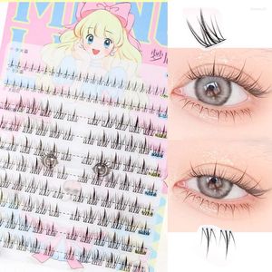 False Eyelashes Menglu Manga Lashes & Under Set Girl Group Sunflower Natural Flame Lower Lash Cluster Korean Makeup