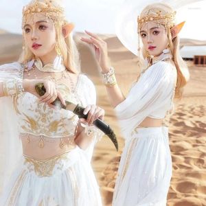 Palco desgaste região ocidental dança menina vestido clássico hanfu mulheres xinjiang exótico deserto viagem tiro roupas